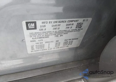 2014 Buick Encore Leather z USA, uszkodzony, nr VIN KL4CJCSB6EB535852